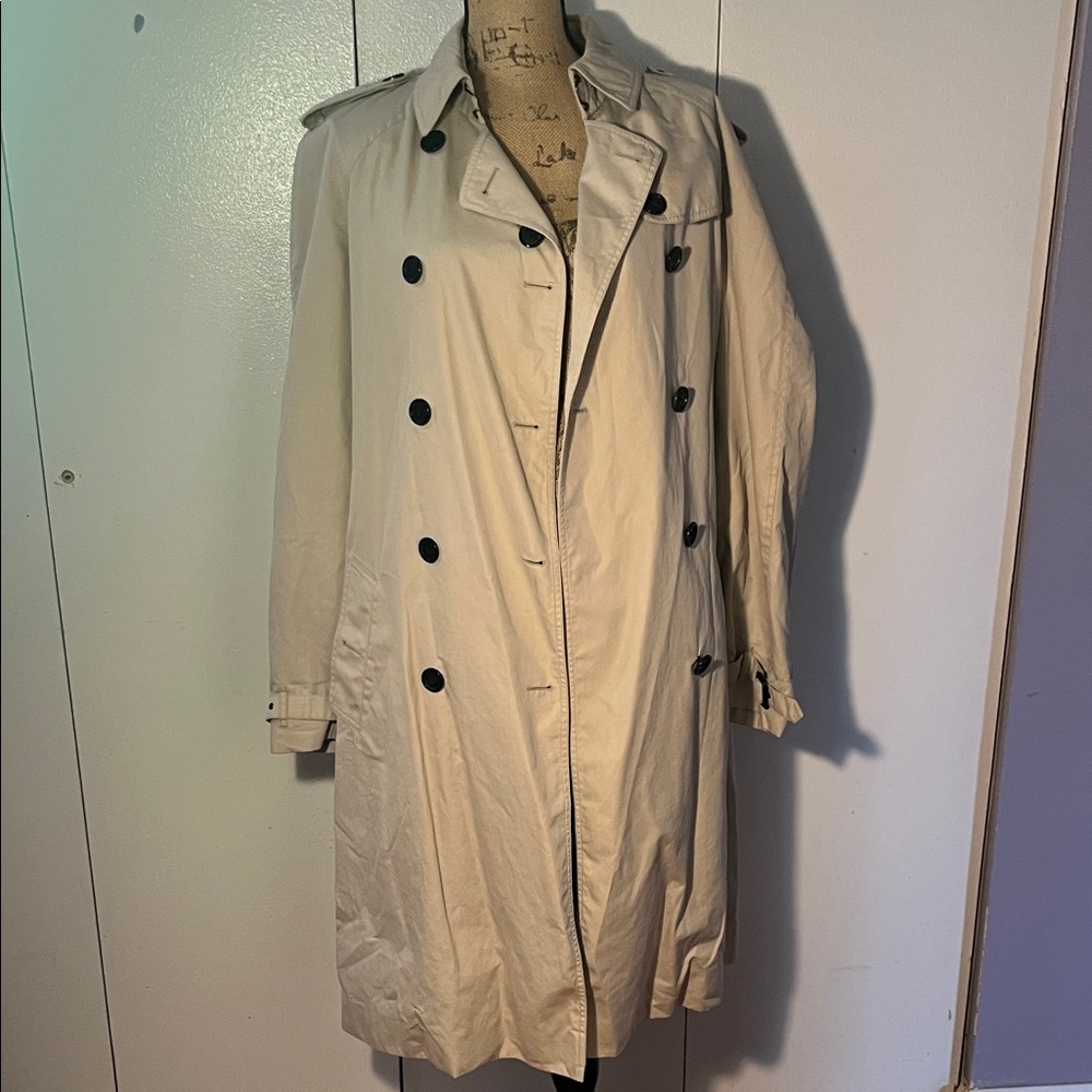 Burberry Double-Breasted Cream Trench Coat